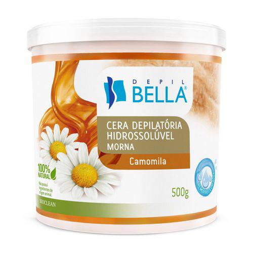 Depil Bella Cera Hidrossolúvel Camomila e Açúcar 500gr - Depil Bella