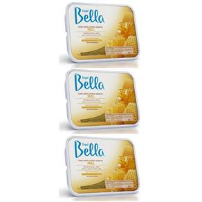 Depil Bella Mel Cera Depilatória Quente 1kg - Kit com 03