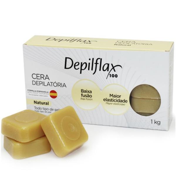 Depilflax Cera Depilatória em Blocos Natural 1kg