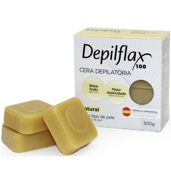 Depilflax Cera Depilatória em Blocos Natural 500g