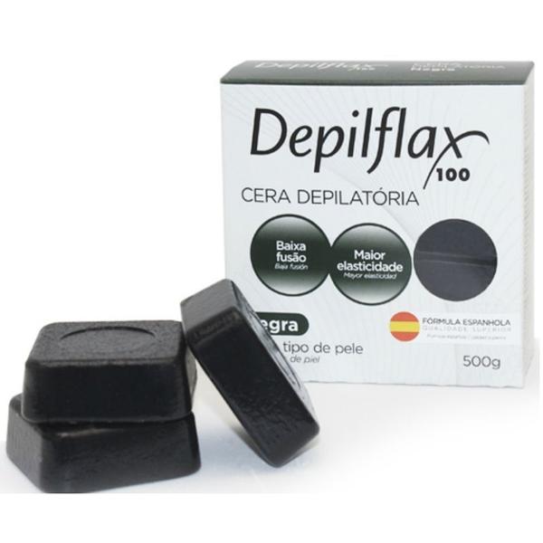Depilflax Cera Depilatória em Blocos Negra 500g