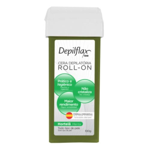 Depilflax Hortelã Cera Depilatória Rollon 100g