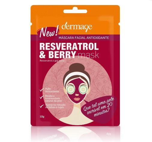 Dermage Máscara Facial Antioxidante Resveratrol Berry 10g
