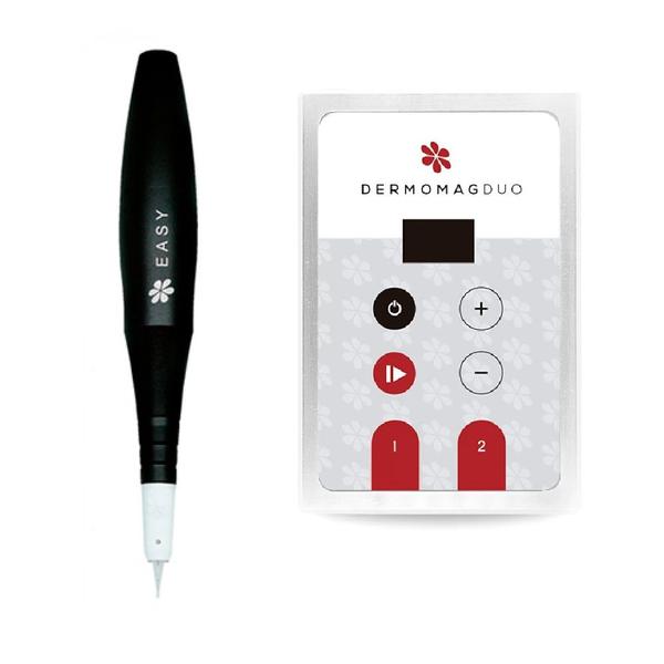 Dermógrafo Dermomag Pen Easy Preto + Fonte Duo Digital Bivolt - Magcolor