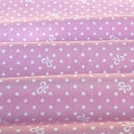Desenho animado morango pontos flores rosa bowknot 100% pano de sarja de algodão para DIY costura retalhos têxteis BONECA ofício garoto tecido chic