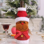 Desenhos animados Papai Noel / Snowman / Elk Wine tampa bonito Garrafa para decoração de Natal