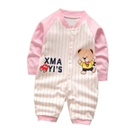 Desenhos animados Pure roupa algodão de manga comprida do bebê Macacão Casual para Home Crawling