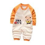 Desenhos animados Pure roupa algodão de manga comprida do bebê Macacão Casual para Home Crawling