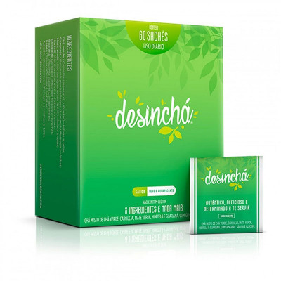 Desinchá Chá Misto Antioxidante Leve e Refrescante 60 Sachês