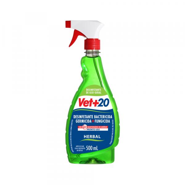 Desinfetante Bactericida Vet+20 Pronto Uso Spray - 500 ML