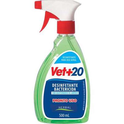 Desinfetante Bactericida Vet + 20 Pronto Uso Spray - 500ml