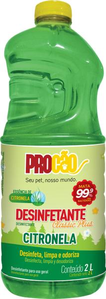 Desinfetante Classic Plus Citronela Procão 2Lts - Procao