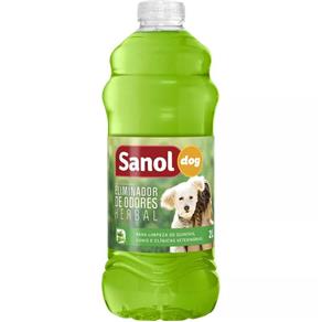 Desinfetante de Ambientes e Eliminador de Odores para Ambiente com Cachorros e Gatos Herbal Sanol 2 Litros
