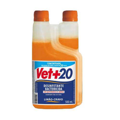 Desinfetante Vet + 20 Bactericida Limão e Cravo - 500 Ml