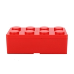 Desktop Maquiagem Cosmetic Ferramentas de Armazenamento Caso Box DIY Building Blocks Container Organizer Red