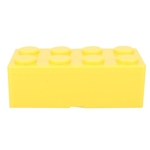 Desktop Maquiagem Cosmetic Ferramentas de Caixa de armazenamento caso DIY Building Blocks Container Organizer Amarelo