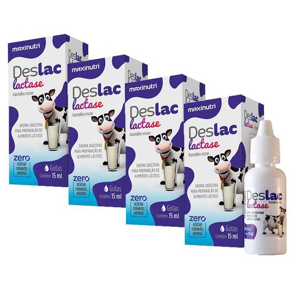Deslac Lactase - 4x 15 Ml - Maxinutri
