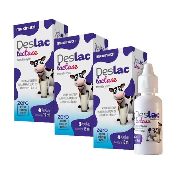 Deslac Lactase - 3x 15 Ml - Maxinutri