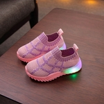 Boys Girls Kids Breathable Lightweight Spider Mesh Lighting Slip On Shoes Sneaker