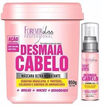 Desmaia Cabelo 950g + Sérum Desmaia Cabelo 60ml - Forever Liss