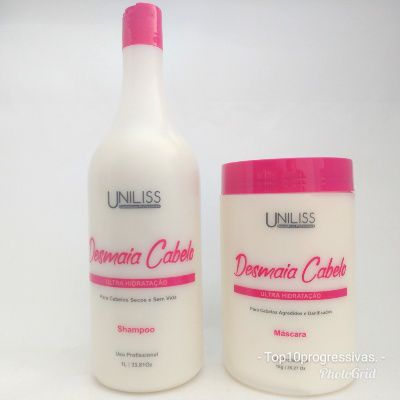Desmaia Cabelo Uniliss Profissional (Shampoo 1L / Máscara 1Kg) - Uniliss Cosméticos