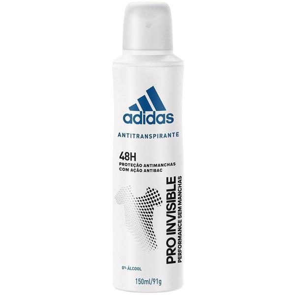 Desodorante Adidas Invisible Aerossol Masculino 150ml