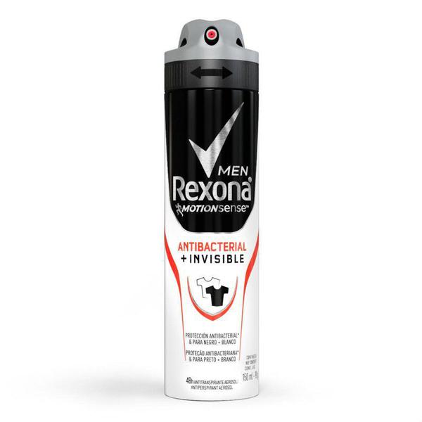 Desodorante Aerosol Antibacteriano + Invisible - Rexona - 150ml