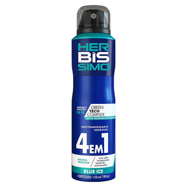 Desodorante Aerosol Antitranspirante Herbissimo Blue Ice 150Ml - Herbíssimo