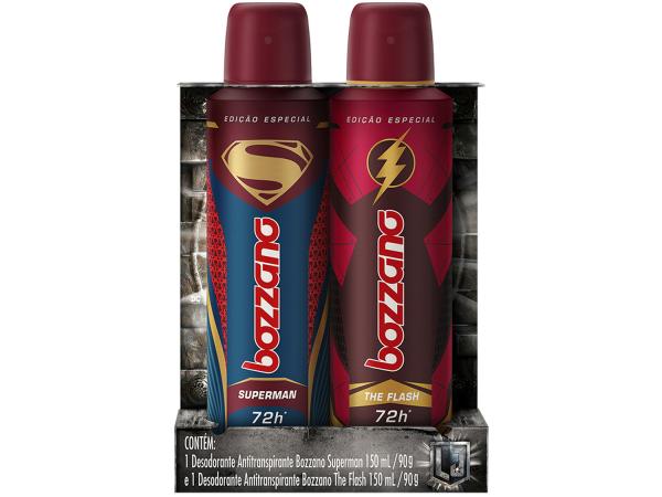 Desodorante Aerosol Antitranspirante Masculino - Bozzano Heróis Superman The Flash 150ml 2 Unidades
