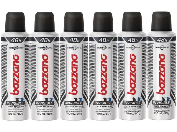 Desodorante Aerosol Antitranspirante Masculino - Bozzano Thermo Control Invisible 90g 6 Unidades - Marca Padrão