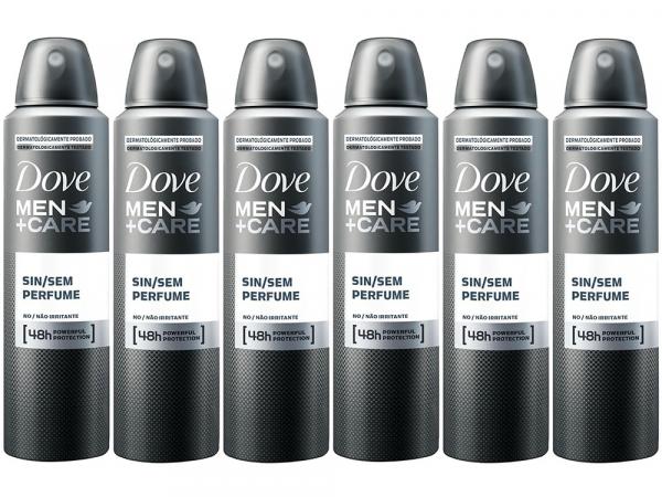 Desodorante Aerosol Antitranspirante Masculino - Men+Care Sem Perfume 150ml Cada 6 Unidades