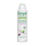 Desodorante Aerosol Antitranspirante Simple Women Invisible - 150ml