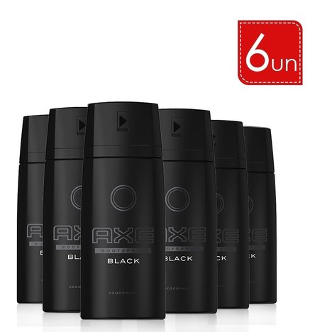 Desodorante Aerosol Axe Body Spray Black 150Ml/90G Leve 6 Pague 3