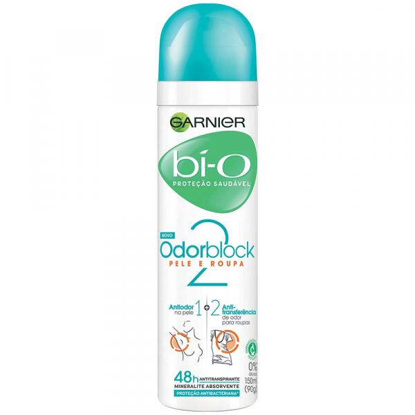 Desodorante Aerosol Bì-O Feminino Pele e Roupa Odor Block 150ml - Bi-o