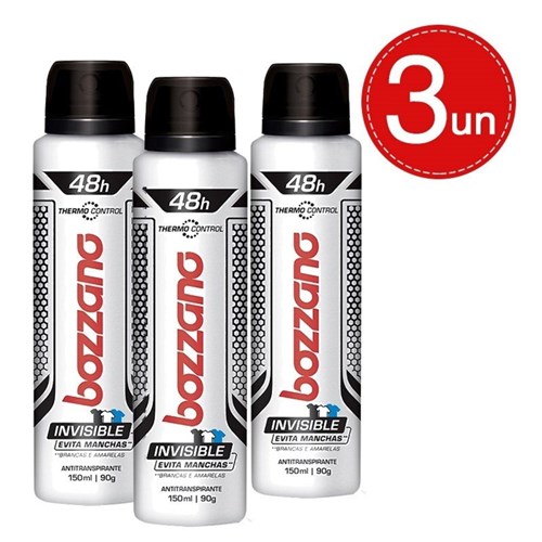 Desodorante Aerosol Bozzano Anti Invisible Thermo 90G Leve 3 Pague 2
