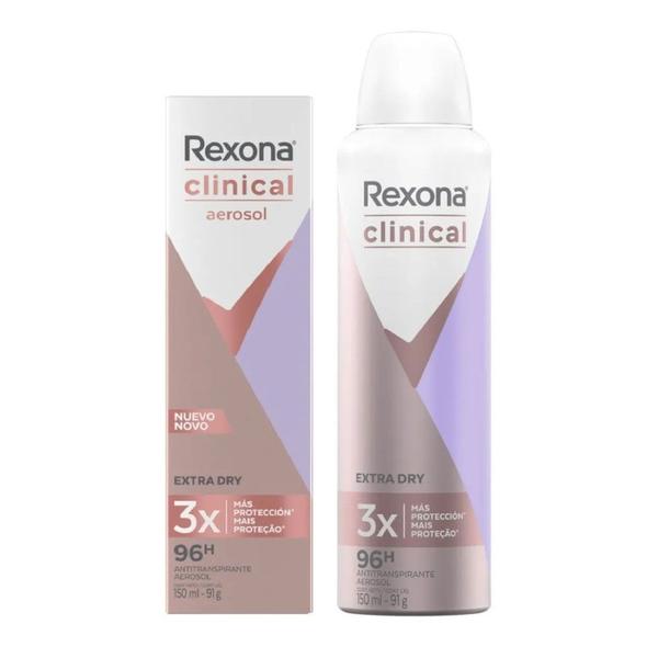 Desodorante Aerosol Clinical Extra Dry 150ml - Rexona