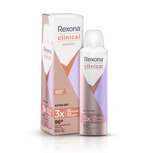 Desodorante Aerosol Clinical Extra Dry Rexona 150ml