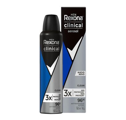 Desodorante Aerosol Clinical Men Clean 150ml - Rexona