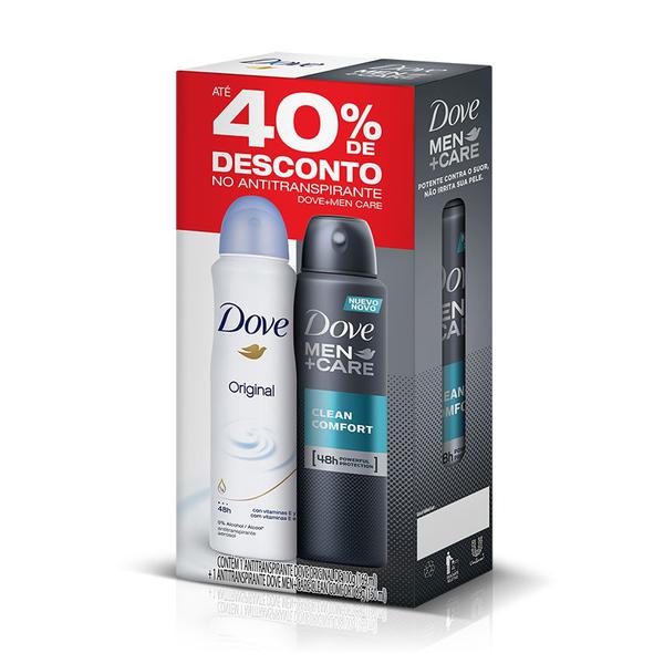 Desodorante Aerosol Dove Clean Confort Men 85g C/ 2 Unidades