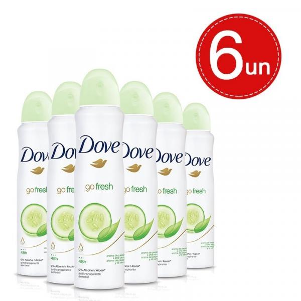Desodorante Aerosol Dove Go Fresh Refrescância 150ml/89g Leve 6 Pague 4