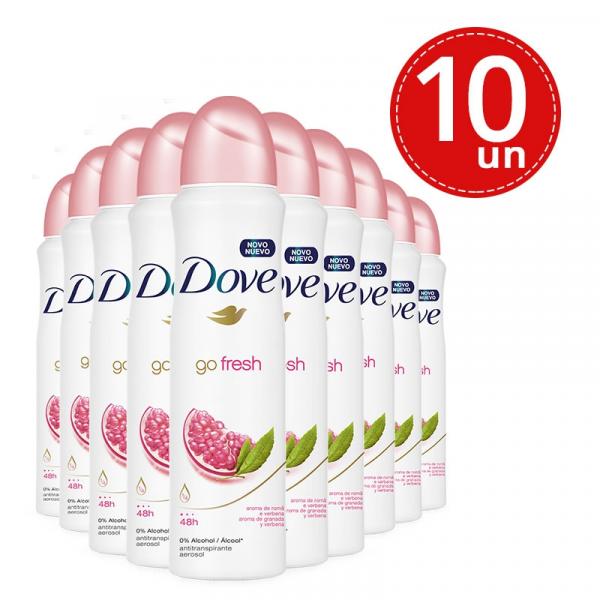 Desodorante Aerosol Dove Go Fresh Romã - 10 Unidades