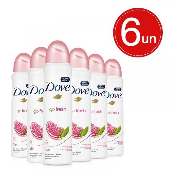 Desodorante Aerosol Dove Go Fresh Romã 89g/150ml Leve 6 Pague 4