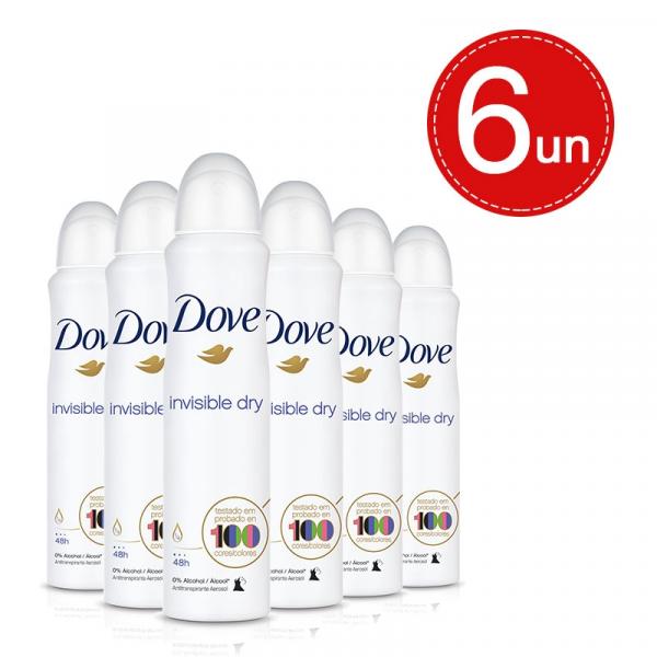 Desodorante Aerosol Dove Invisible Dry 150ml/89g Leve 6 Pague 3