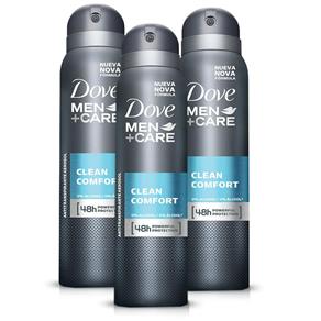 Desodorante Aerosol Dove Masculino Clean Comfort 89G Leve 3 Pague 2 Unidades