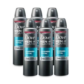 Desodorante Aerosol Dove Men Care Cuidado Total 150ml - 6 Unidades