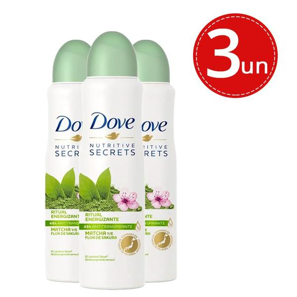 Desodorante Aerosol Dove Nutritive Secrets Ritual Energizante 150ml - 3 Unidades