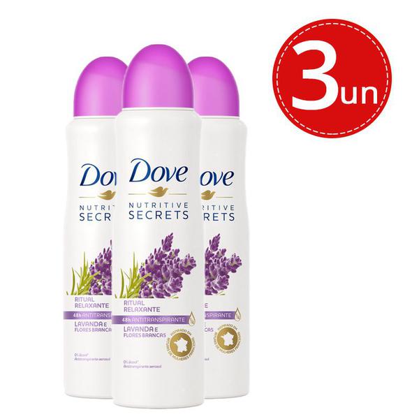 Desodorante Aerosol Dove Nutritive Secrets Ritual Relaxante 150ml - 3 Unidades
