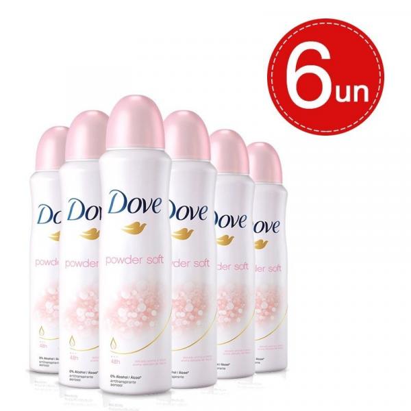 Desodorante Aerosol Dove Powder Soft 89g/150ml Leve 6 Pague 4