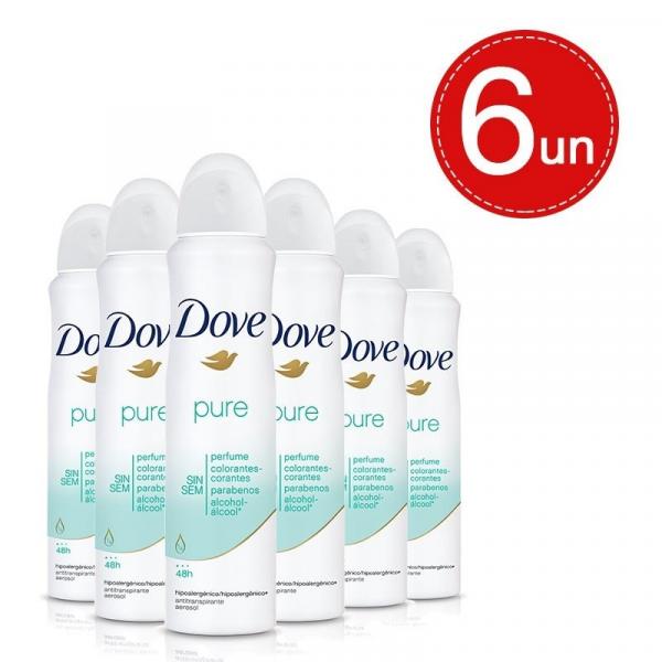 Desodorante Aerosol Dove Pure 89g/150ml Leve 6 Pague 4