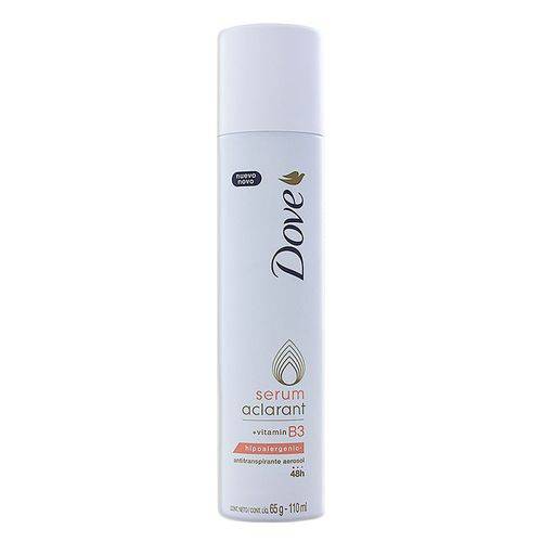 Desodorante Aerosol Dove Serum Aclarant Hipoalergênico 65g/110ml